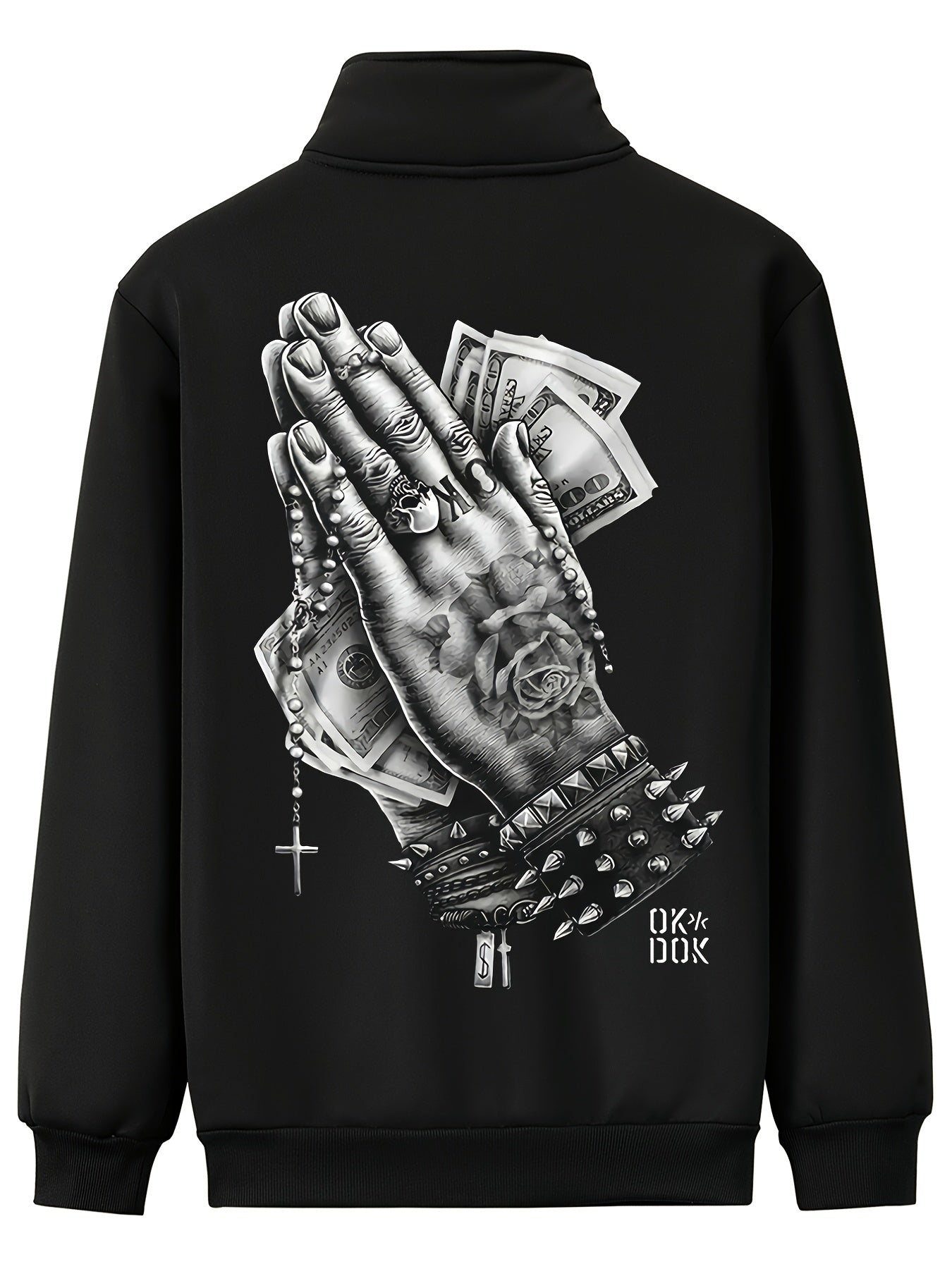 Men's Vintage Zip Up Jacket With Print