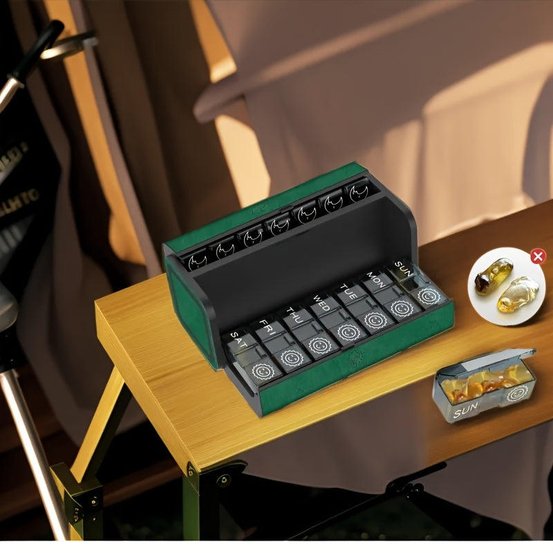 Large Capacity 2x Weekly Pill Organizer Morning/Evening Medicine Box Food Safe