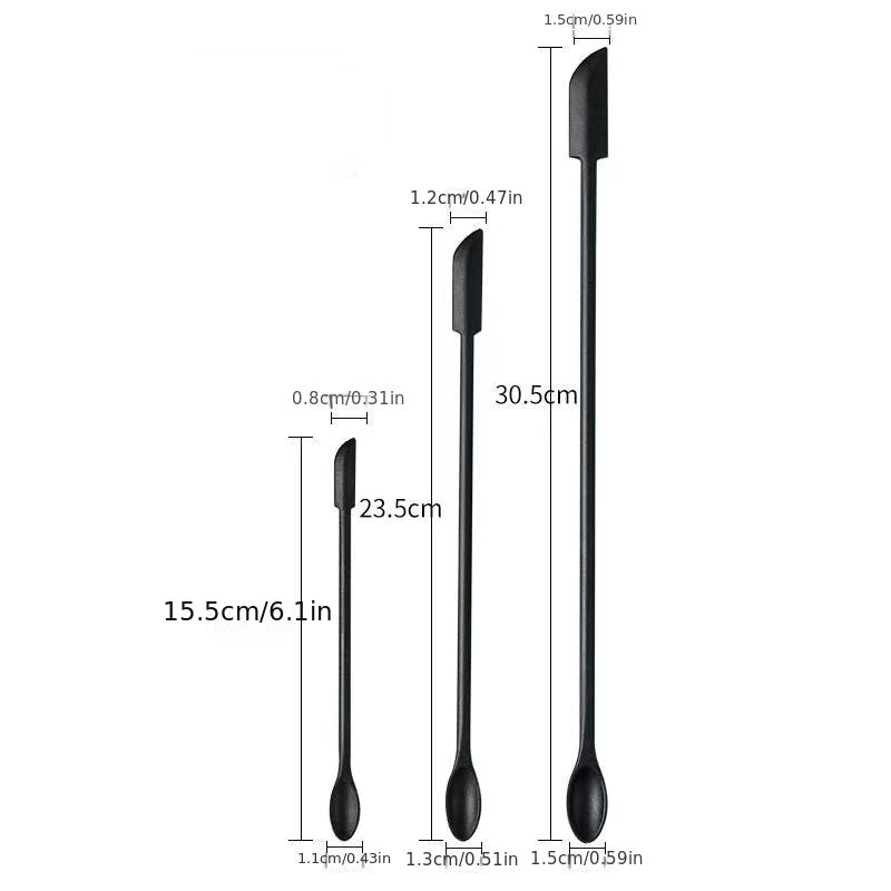 3pcs Mini Silicone Spatula Scraper Spoon Set for Makeup Beauty Cosmetic Jar