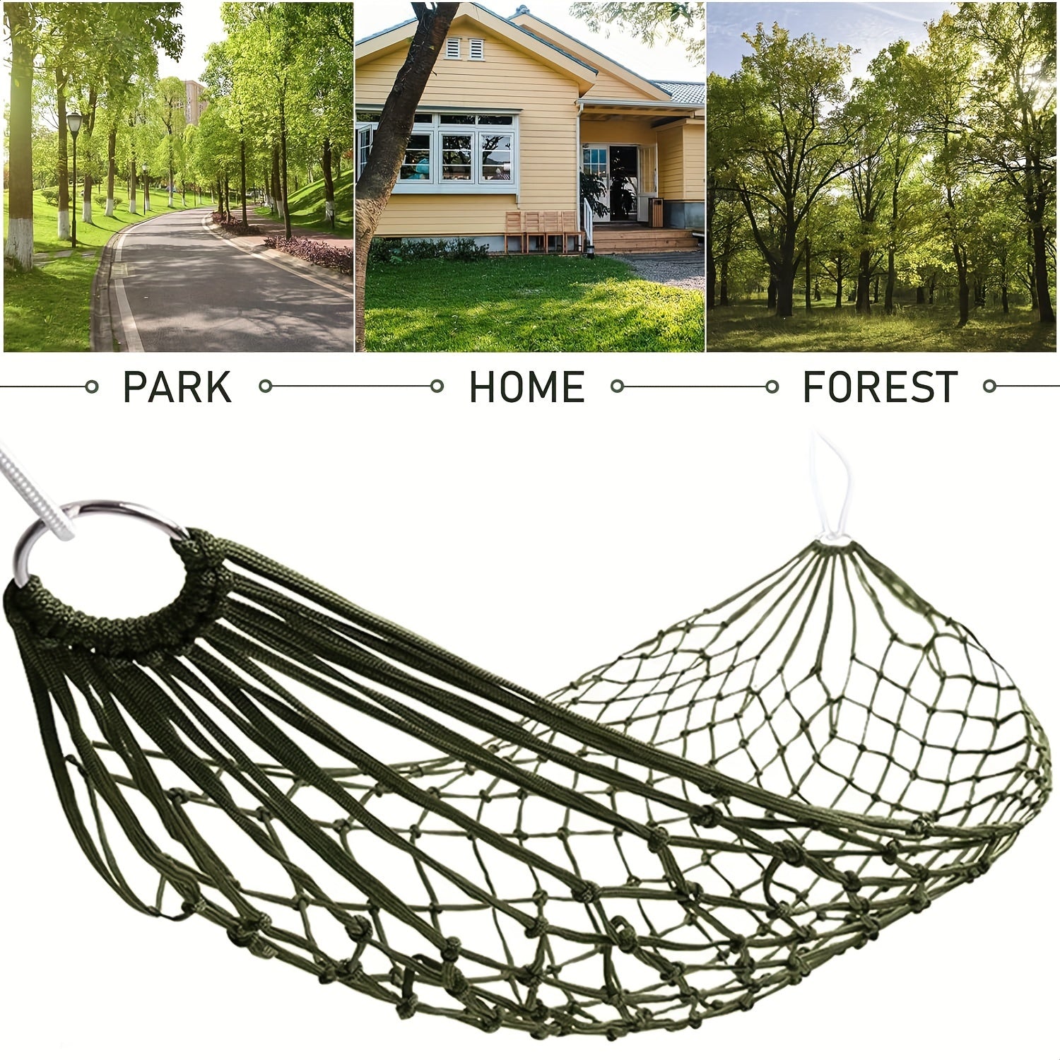 Nylon Hammock Mesh Rope Hammocks For Outside Sleeping Camping