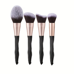 Cosmetic Brush Set with Soft Synthetic Bristles for Makeup Beginners
