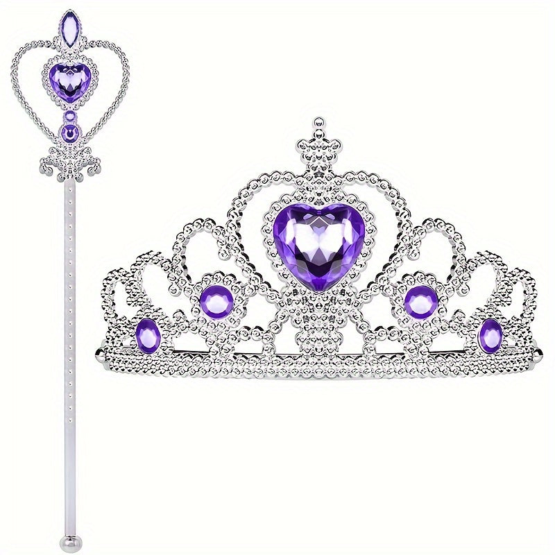 Girl's Cosplay Princess Crown Fairy Stick Dress Up Performance Accessory