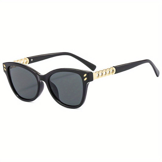 Cat Eye Sunglasses Rivet Decor Gradient Anti Glare UV400