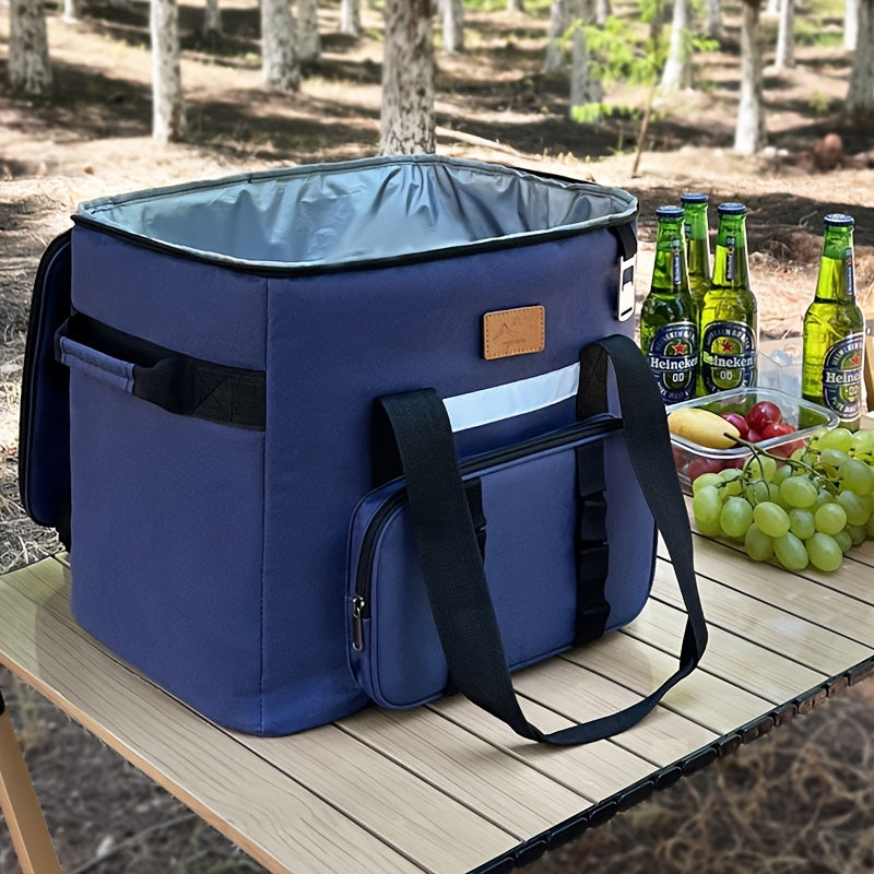 40L Insulated Picnic Bag Large Capacity Outdoor Cooler Durable Oxford Fabric