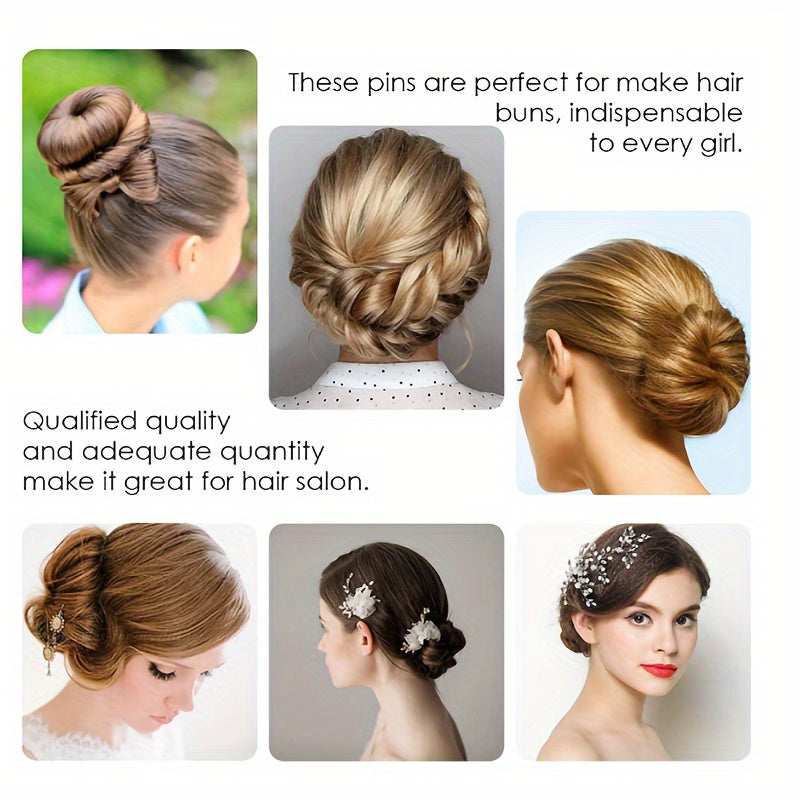 150pcs U Shaped Hair Pins Metal Curly Waved Bun Clips and Bobby Pins