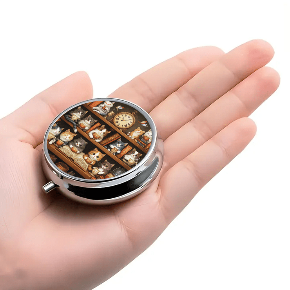 Unique Kitten Pill Box 3 Compartment Medicine Organizer