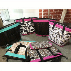 NEWTAG Outdoor Picnic Camping Insulated Bag Leopard Print Cooler Bag