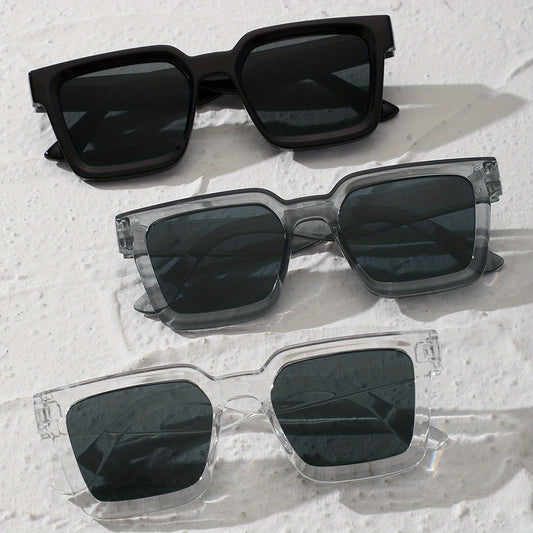 3 Pairs Square Sunglasses Anti Glare UV400