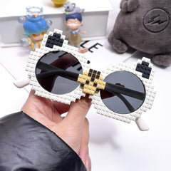Girls Cartoon Pixel Kitten Sunglasses Soft Silicone Polarized Decorative