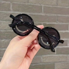 Cartoon Smile Face Round Sunglasses for Kids