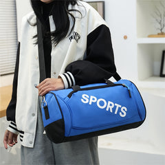 Large Capacity Gym Bag Portable Duffel Oxford Fabric Pink Red Green