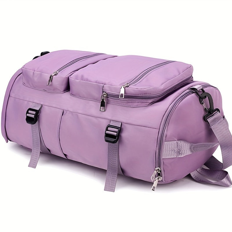 Large Capacity Sports Bag Travel Duffle Backpack Shoe Compartment