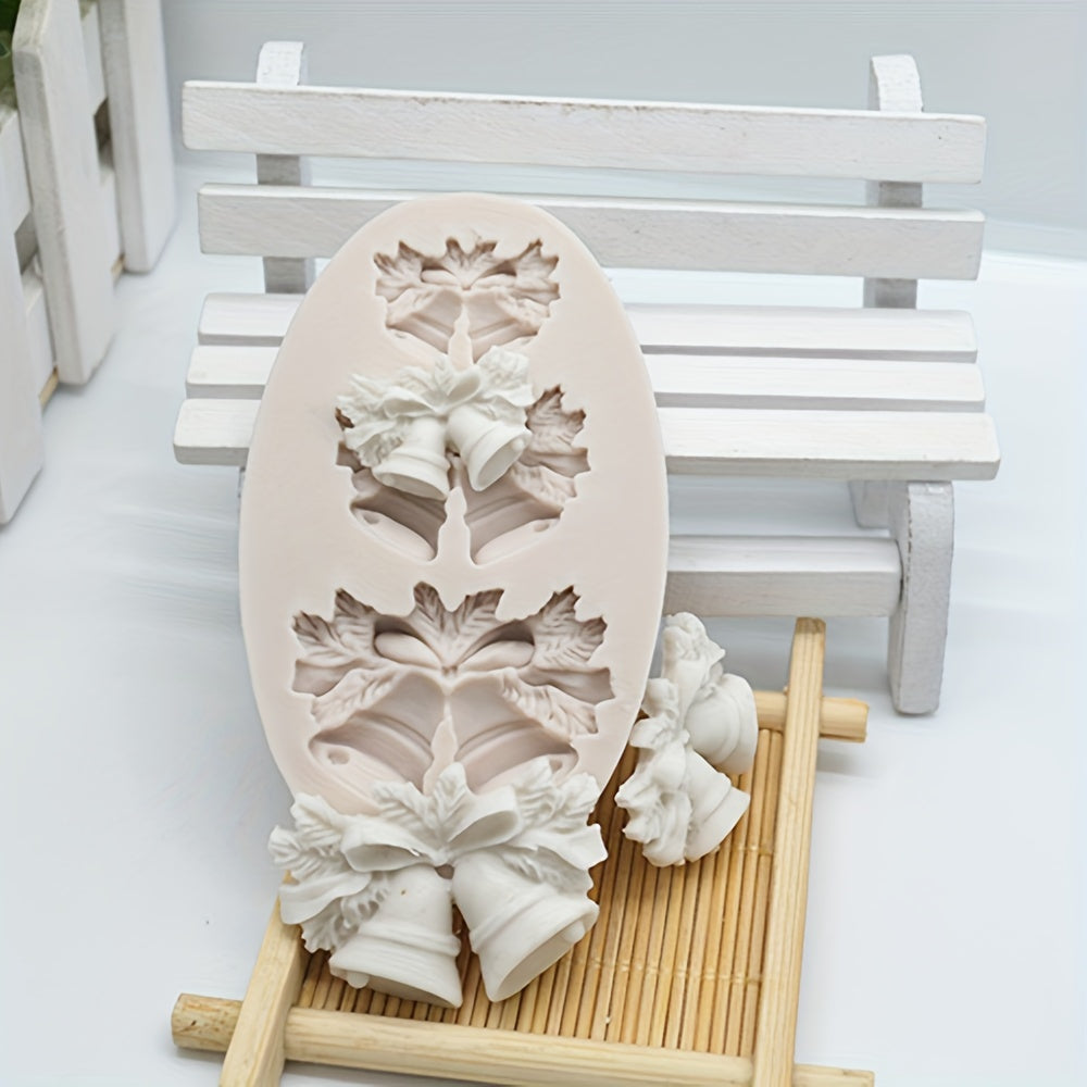 3D Christmas Bell Chocolate Mold for Cake Decorating Silicone Fondant Candy Kitc