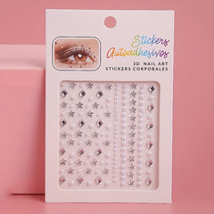 Rhinestone Eye Stickers Pearl Patch Acrylic Decoration Stickers