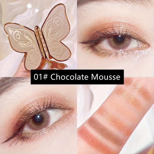 Butterfly 6 Colors Eyeshadow Palette Natural Shimmer Matte Finish