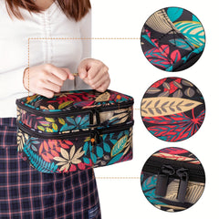 Double Layer Nail Polish Organizer Case Portable Storage Dividers Gel Holder