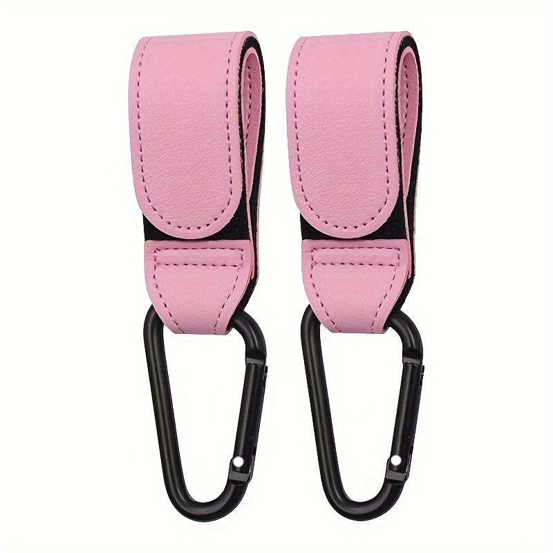 2pcs Stroller Hooks Keep Kids' Stroller Secure w/ Durable Metal Carabiners