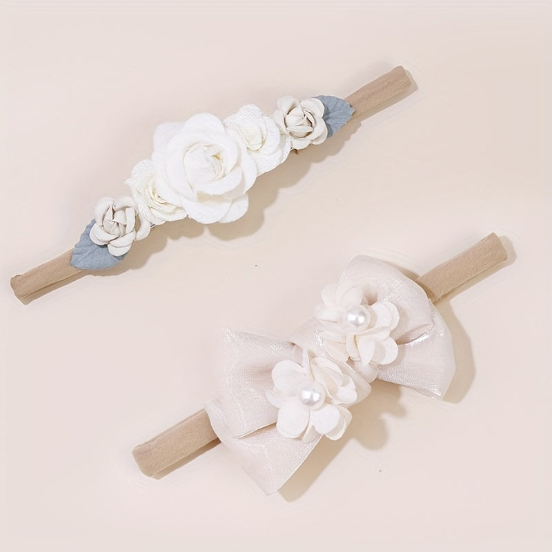 2 Pcs Baby Headbands Hairbands Elastics Hair Accessories For Baby Girls Newborn