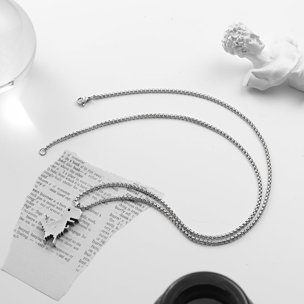 Men's Funky Dinosaur Pendant Necklace Street Hip-hop Chain Jewelry