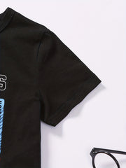 Alphabet T shirt & Denim Shorts Set for Boys Kids Summer Clothes