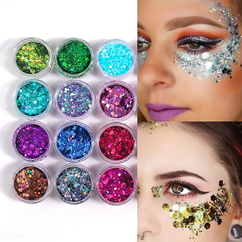20 Colors Body & Face Glitter Sequins Shimmer Liquid Eyeshadow