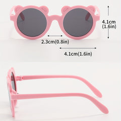 6 Pairs Kids Bear Ears Cartoon Sunglasses Decoration