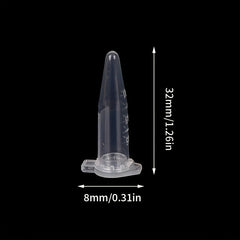 50pcs 0.5ml Clear Micro Plastic Test Tubes with Snap Caps