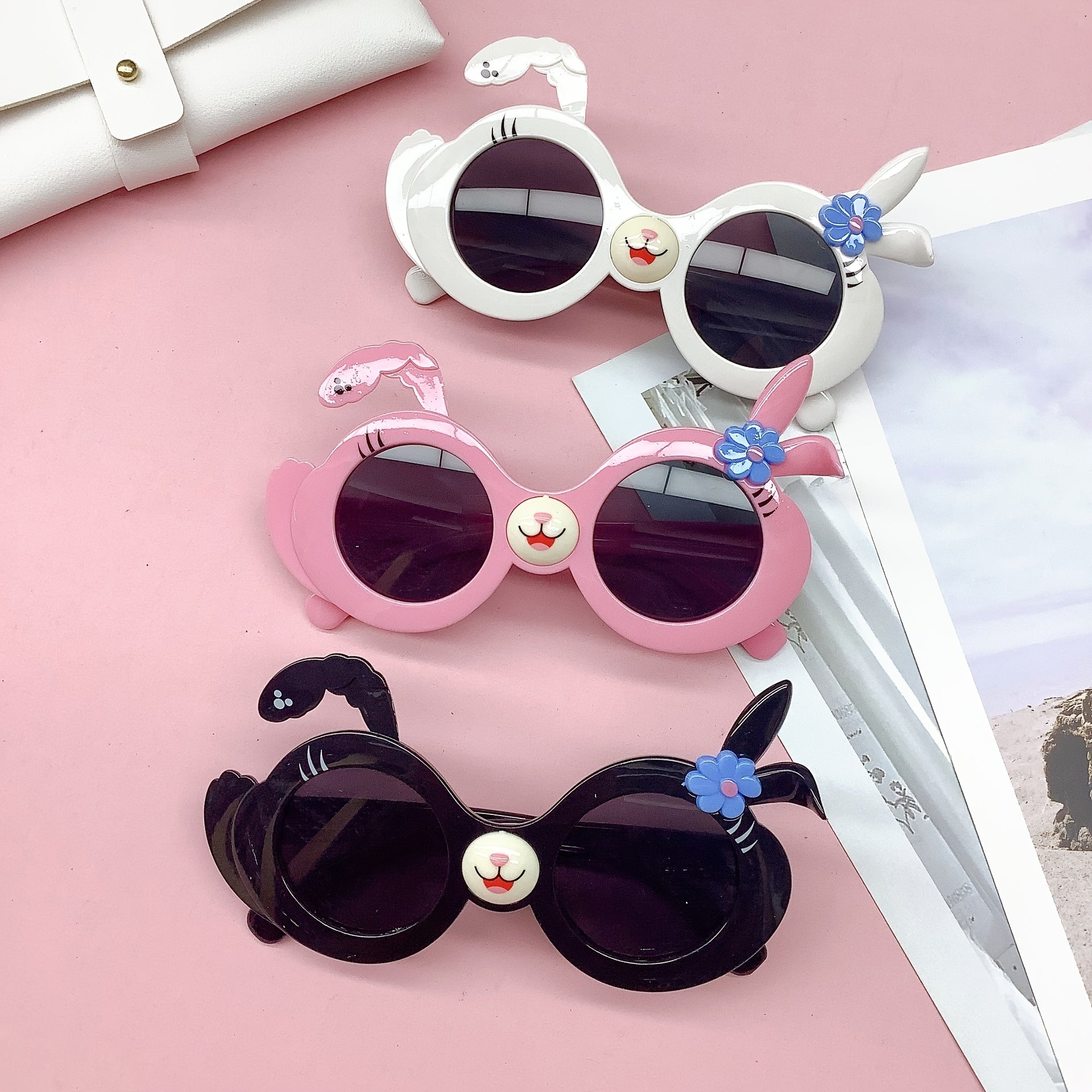Kid's Cartoon Bunny Sunglasses Outdoor UV Protection