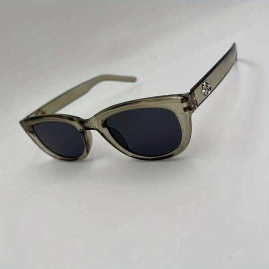 Y2K Square Jelly Sunglasses Metal Planet Decor UV400