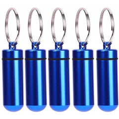 Mini Waterproof Aluminum Pill Box Medicine Case Container Bottle Holder Keychain