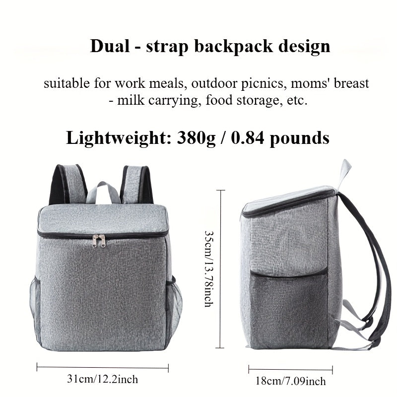 Insulated Backpack Lunch Bag Leak Proof & Ice Retaining Tech Large Capacity