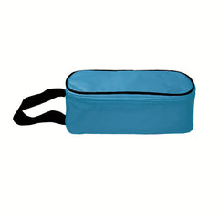 Bright Pink Insulated Lunch Bag with Zipper Durable PVC Tote