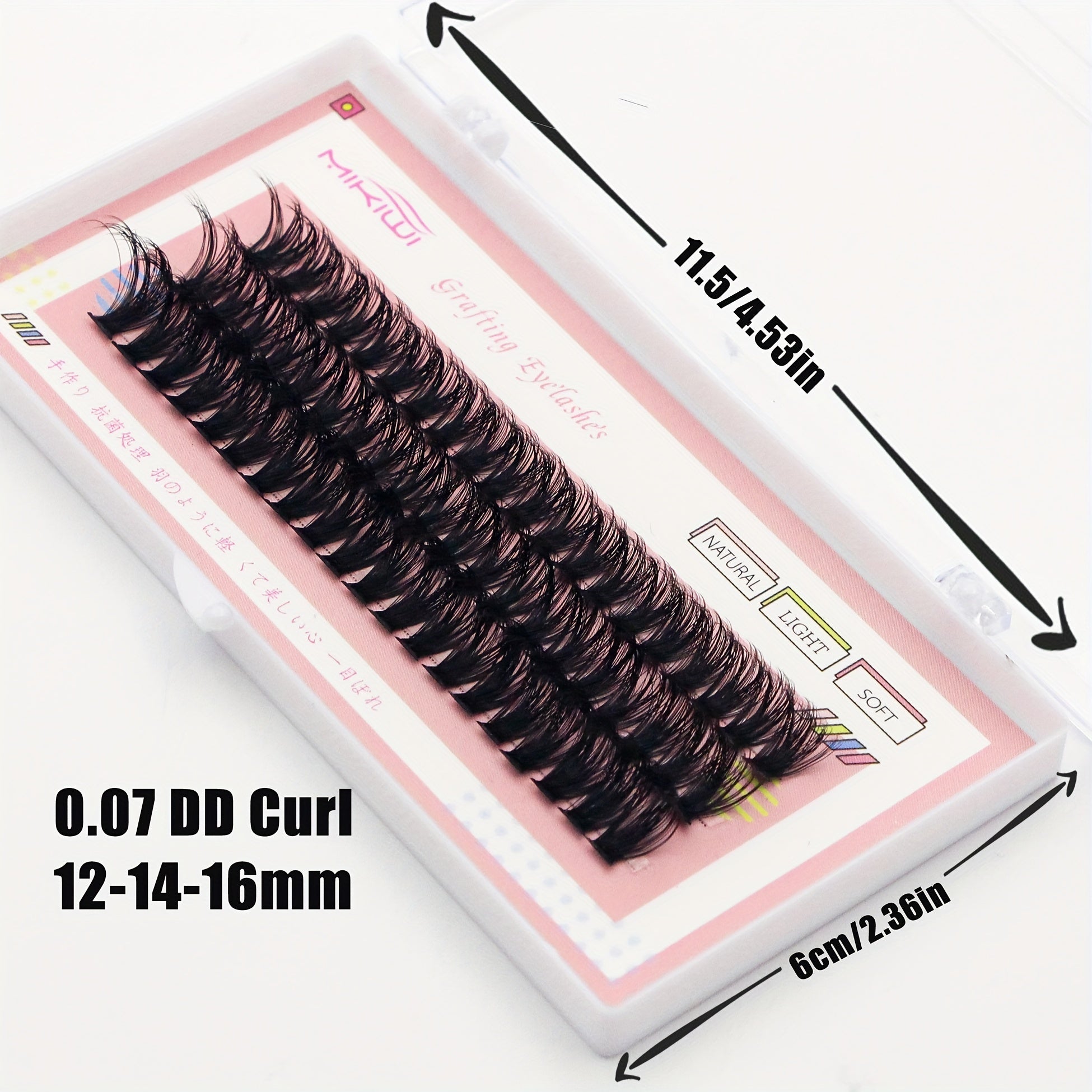60Pcs Lash Clusters 50D 60D 80D DIY Eyelash Extension DD Curling Volume