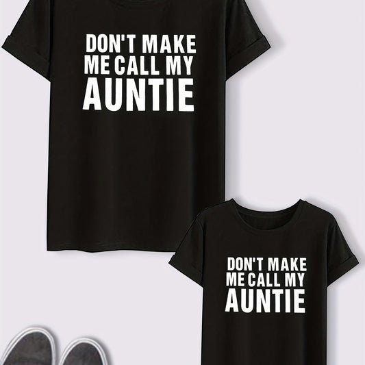 Parent & Me Daddy & Baby Parent Child Letters Print T Shirt