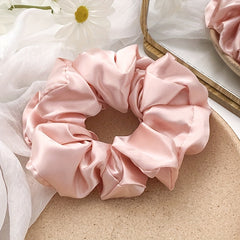 Satin Solid Scrunchies Hair Tie Sweet Style For Women Girls