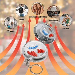 Portable Pill Organizer Keychain 3 Compartment Metal Medicine Case