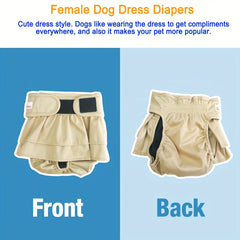 Washable Reusable Female Dog Diapers High Absorbent Leak Proof Puppy Diapers