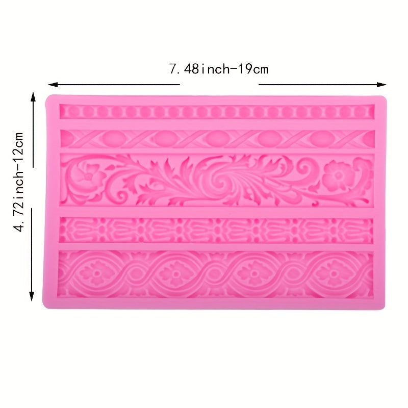 Baroque Scroll Relief Chocolate Molds 3D Silicone Molds