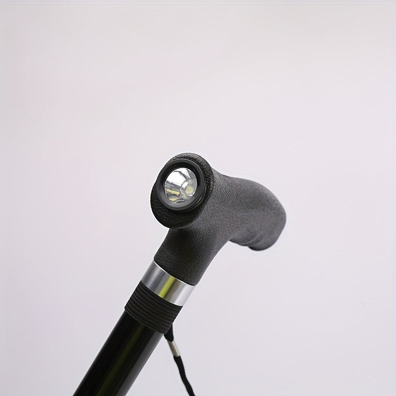 Lightweight Aluminum Walking Cane with Light for Camping