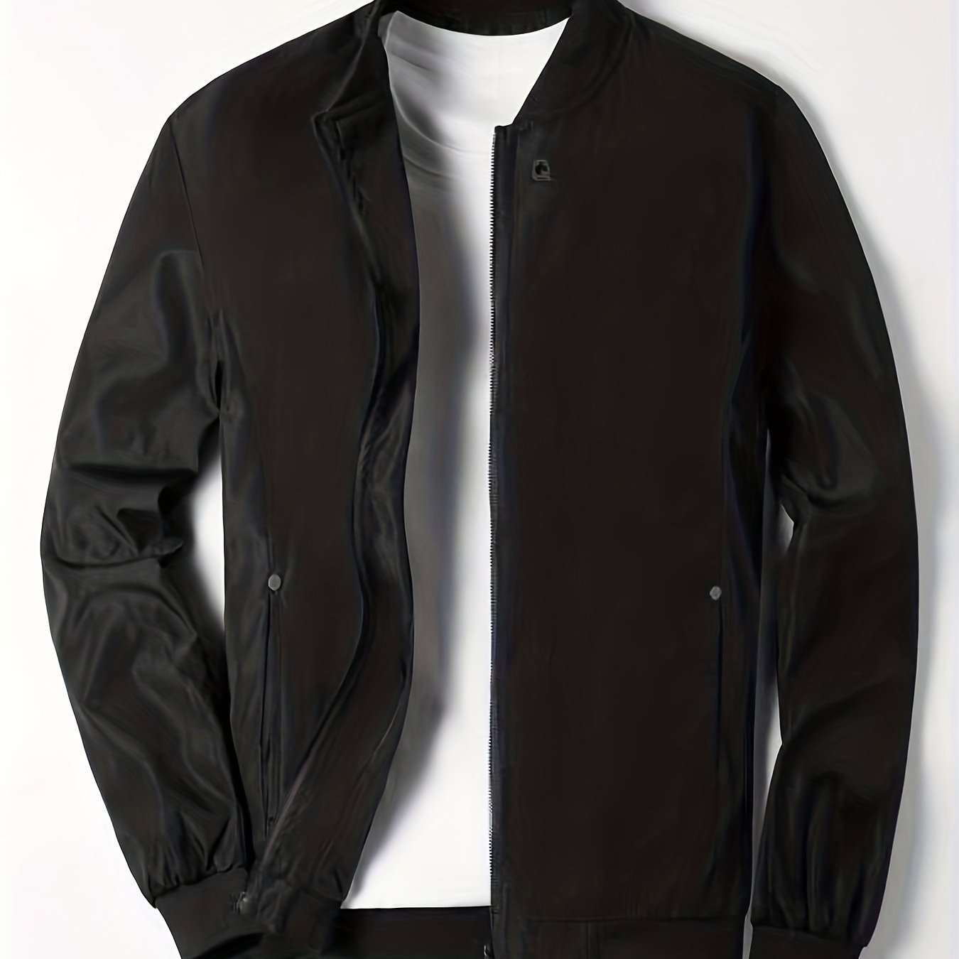 Men's Zip Up Casual Jacket for Spring Fall