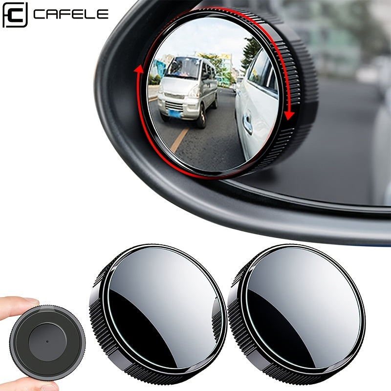 2Pcs Blind Spot Car Mirrors 2 Inch HD Glass Convex 360 Wide Angle Mirror