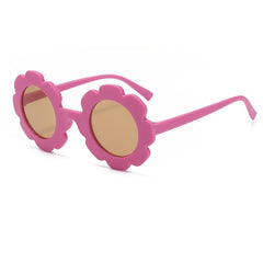 Kids Sunflower Round Frame Sunglasses
