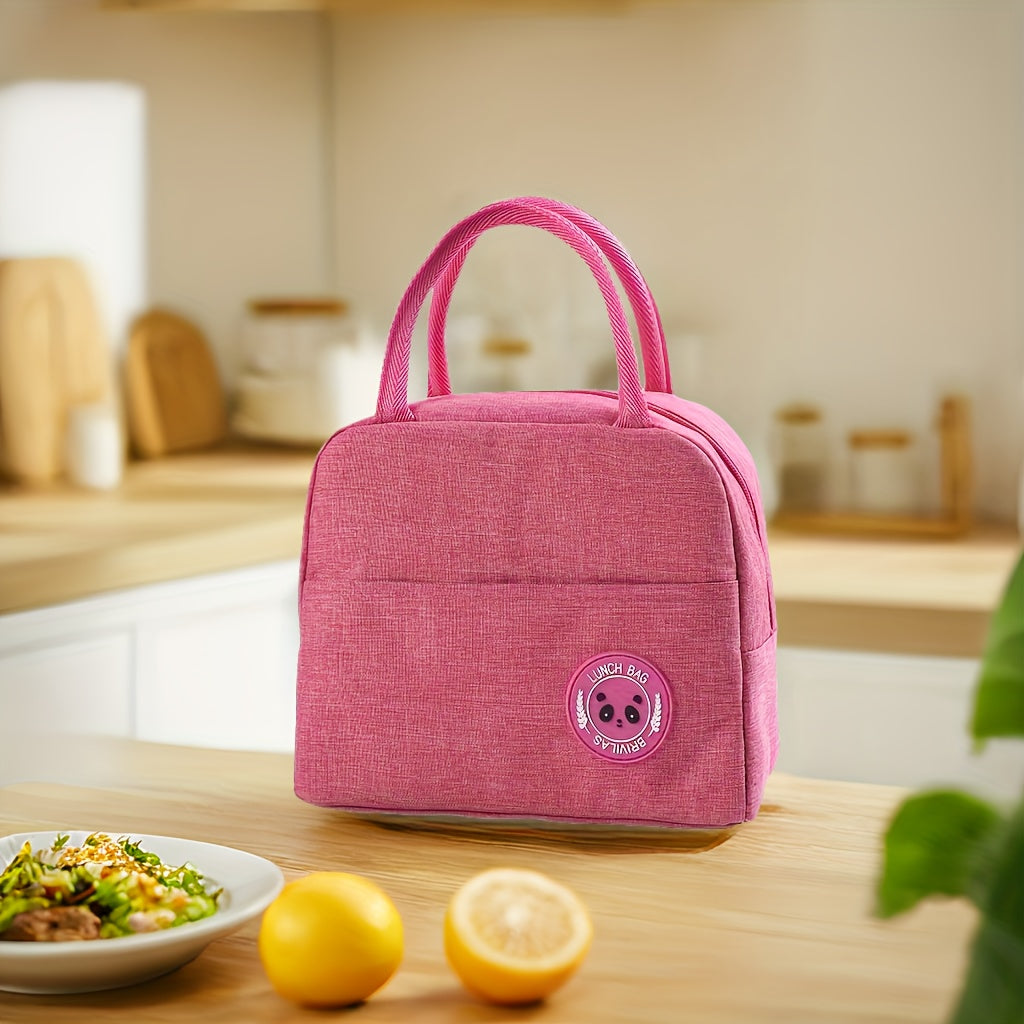 Insulated Animal Print Oxford Fabric Leakproof Multiple Compartments Lunch Bag