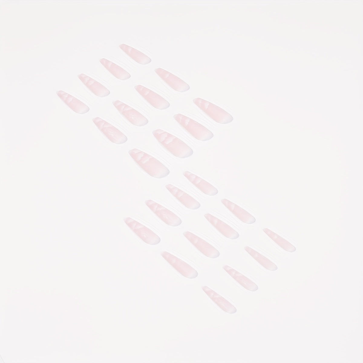 Pink Cloud Butterfly Press On Nails Set with Nail File & Jelly Glue