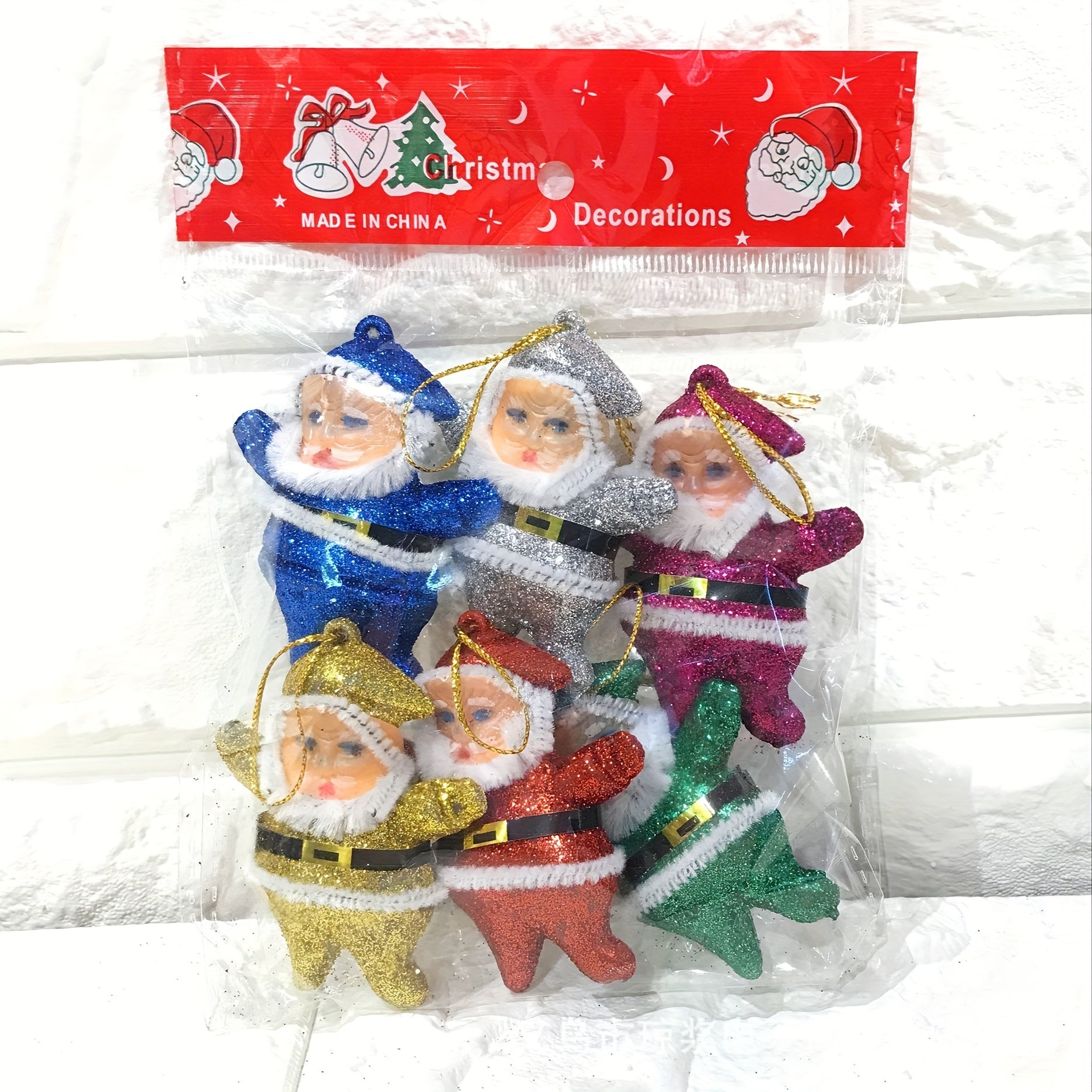 Santa Claus Red Velvet Christmas Decorations Set