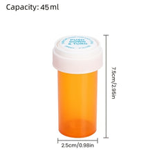 20 Portable Capsule Dispensing Bottles for Travel Use