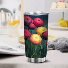 20oz Farmhouse Roses Stainless Steel Tumbler Mug