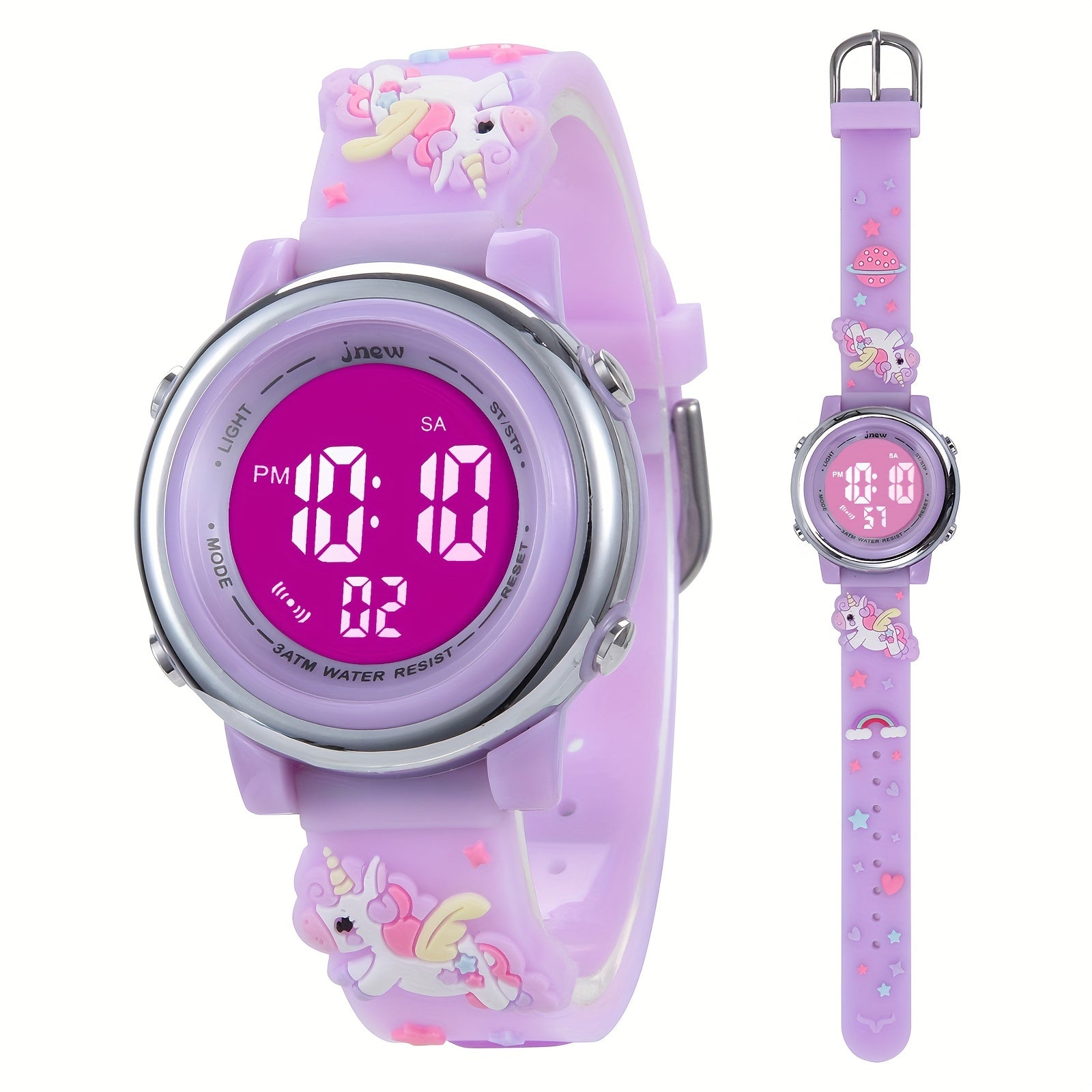 Cartoon Unicorn Waterproof Electronic Watch for Kids