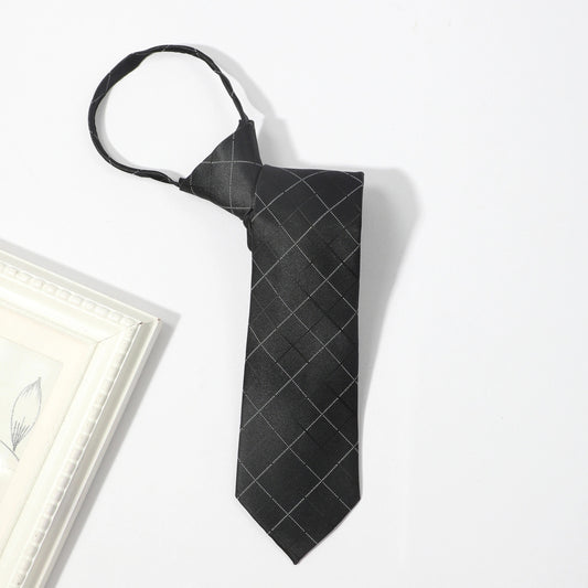Men's Lazy Zipper Easy Pull Business Tie