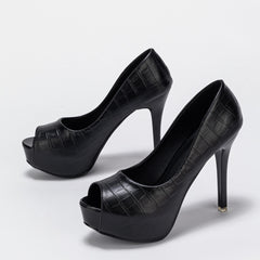 Women's Peep Toe High Heels Stiletto Pumps Shoes